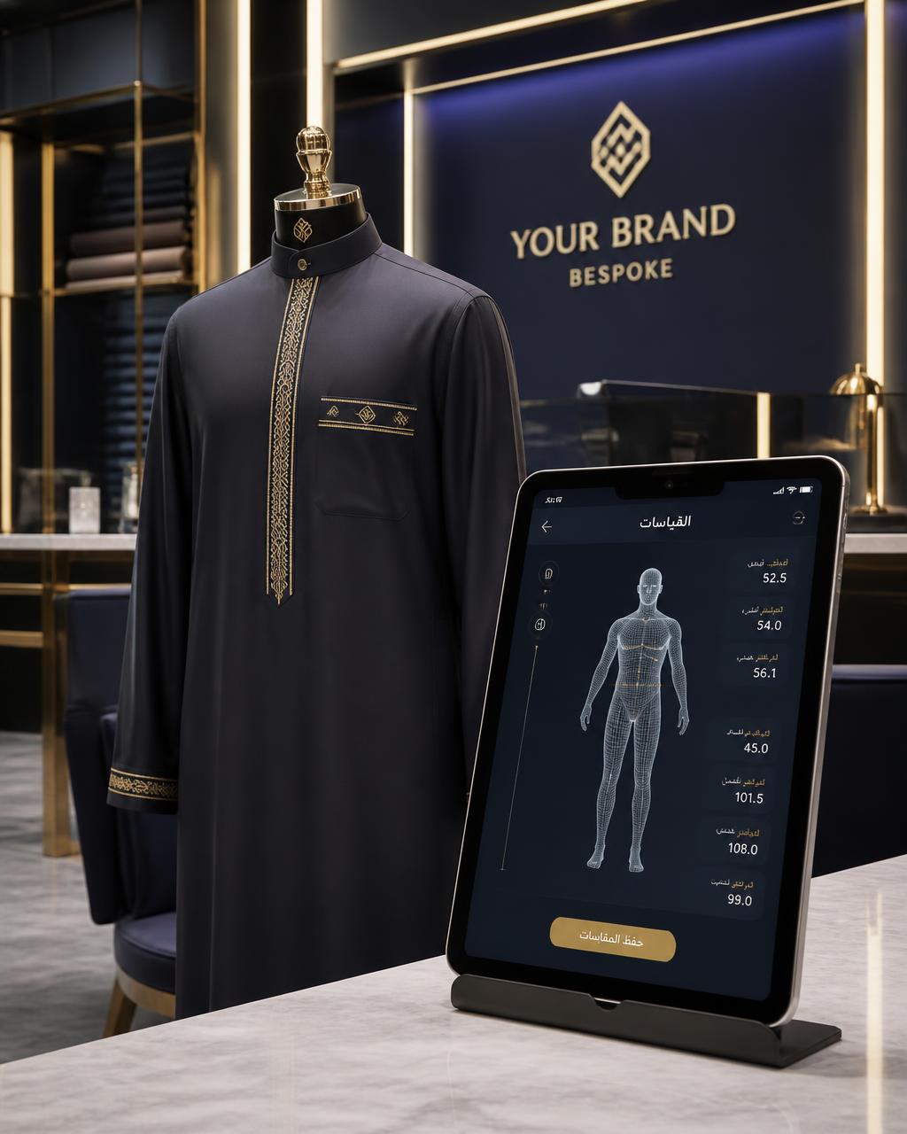 صورة متجر خياط الفخامة الرقمية